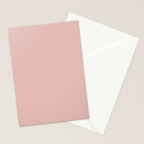 Solid Color Rose Gold Pink Stationery Card Gallery Image 2