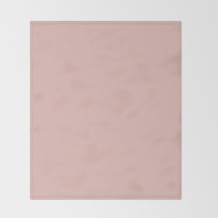 Solid Color Rose Gold Pink Throw Blanket Gallery Image 2