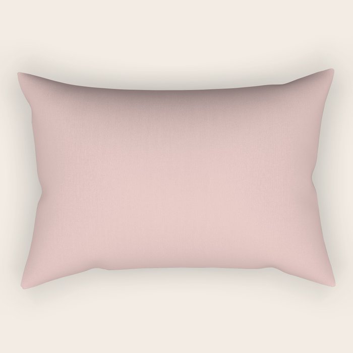 Solid Color Rose Gold Pink Rectangular Pillow Gallery Image 1