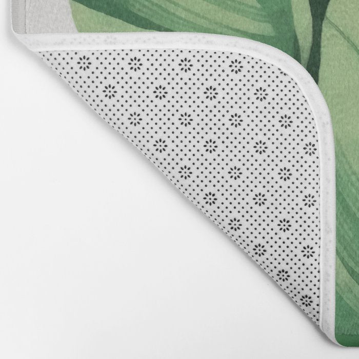 Tropical banana leaves Bath Mat Gallery Image 2