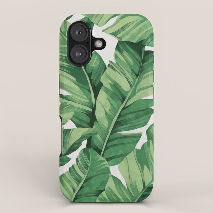 Tropical banana leaves iPhone Case Gallery Image 1