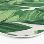 Tropical banana leaves Bath Mat Gallery Image 3