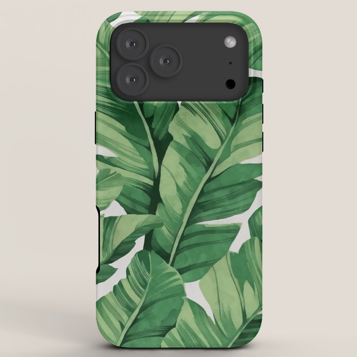 Tropical banana leaves iPhone Case Gallery Image 8