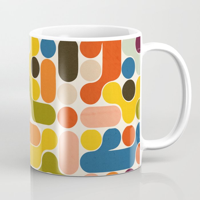 Mid Century Vivid Abstract Coffee Mug Gallery Image 1