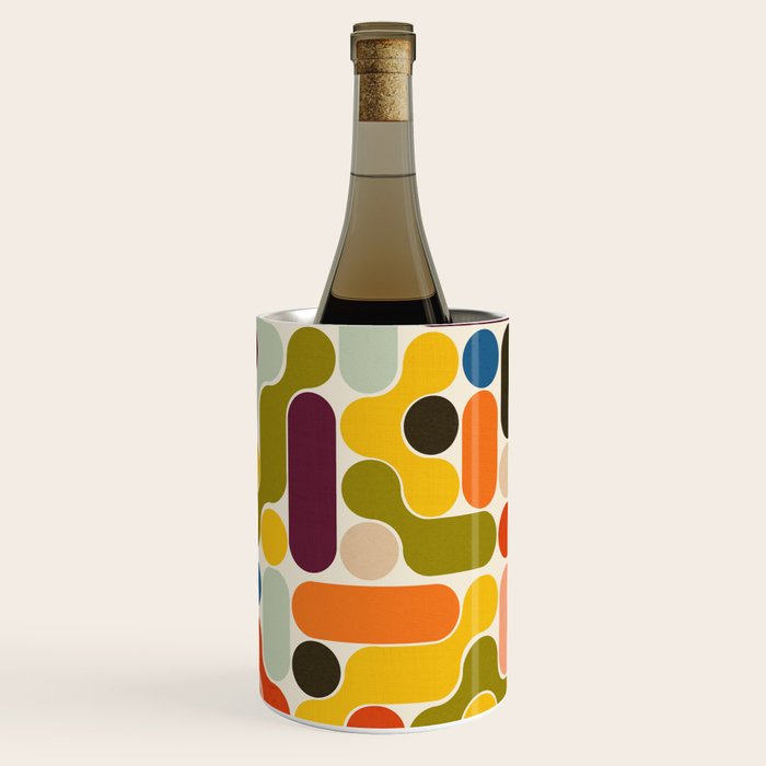 Mid Century Vivid Abstract Wine Chiller Gallery Image 1