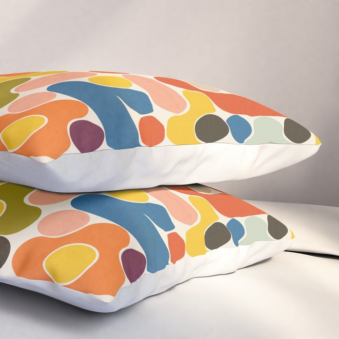 Mid Century Vivid Abstract Pillow Sham Gallery Image 3