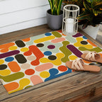 Mid Century Vivid Abstract Outdoor Rug Gallery Image 2