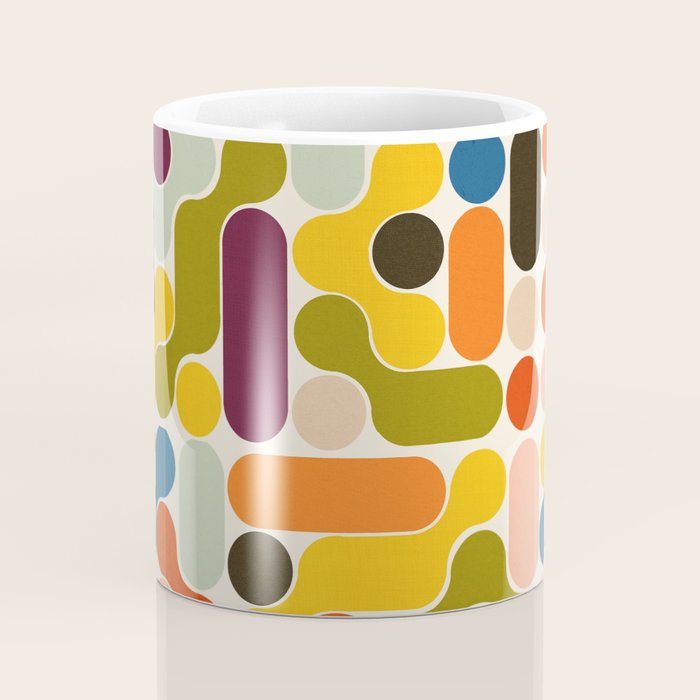 Mid Century Vivid Abstract Coffee Mug Gallery Image 4