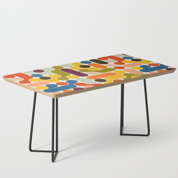 Mid Century Vivid Abstract Coffee Table Gallery Image 1