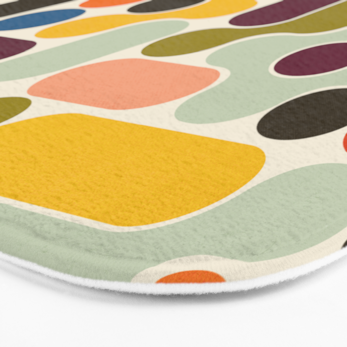 Mid Century Vivid Abstract Bath Mat Gallery Image 3