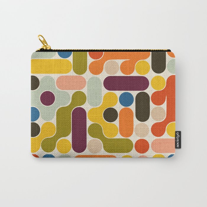 Mid Century Vivid Abstract Carry All Pouch Gallery Image 1