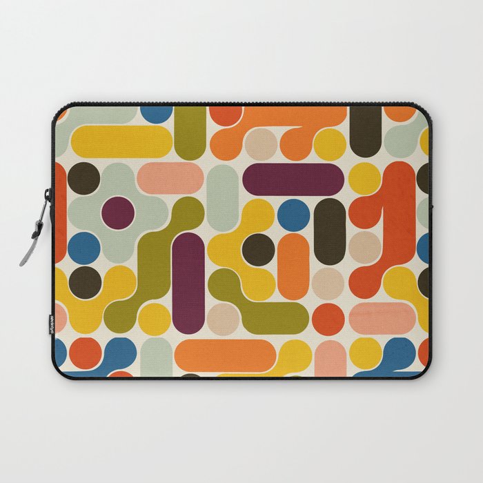 Mid Century Vivid Abstract Laptop Sleeve Gallery Image 1