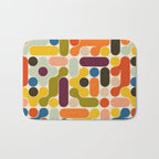 Mid Century Vivid Abstract Bath Mat Gallery Image 1