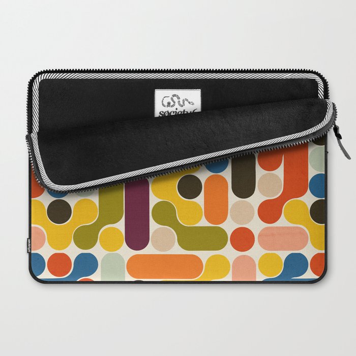 Mid Century Vivid Abstract Laptop Sleeve Gallery Image 2