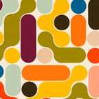 Mid Century Vivid Abstract Coffee Mug Gallery Image 2