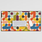 Mid Century Vivid Abstract Desk Mat Gallery Image 1