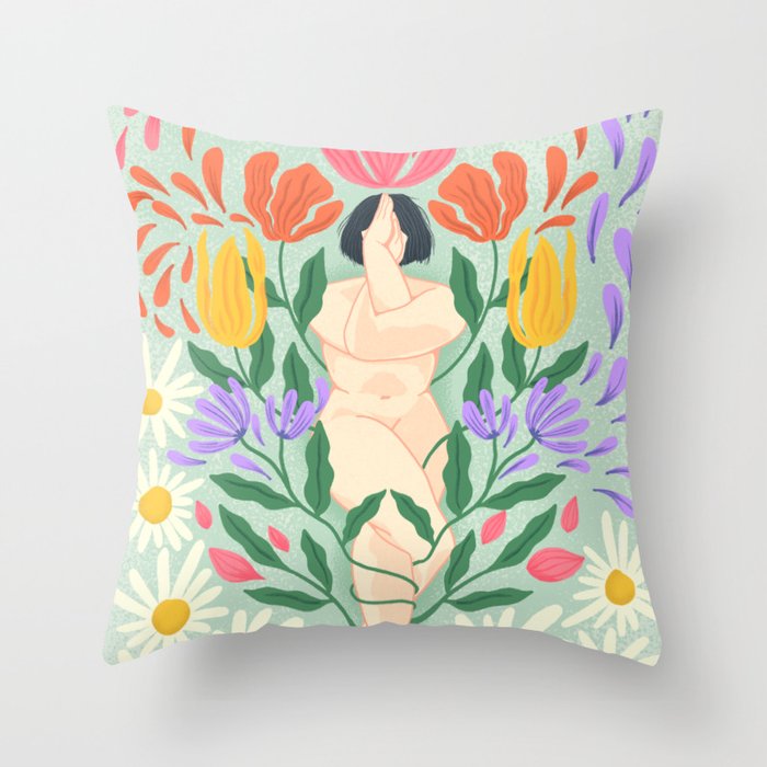 Eagle Pose Throw Pillow Gallery Image 1