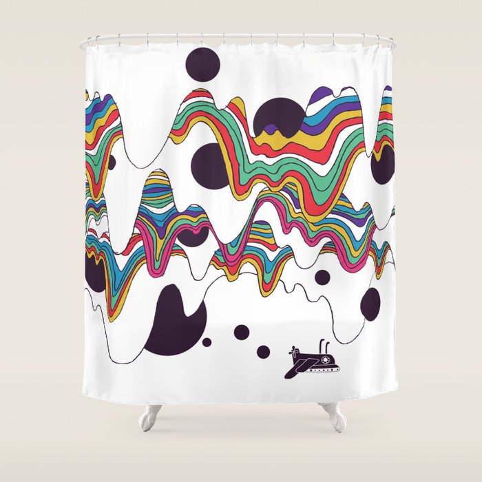 Psychedelic Planet Shower Curtain Gallery Image 1