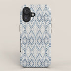 South Western boho abstract Ikat pattern - Indigo Ivory iPhone Case Gallery Image 1