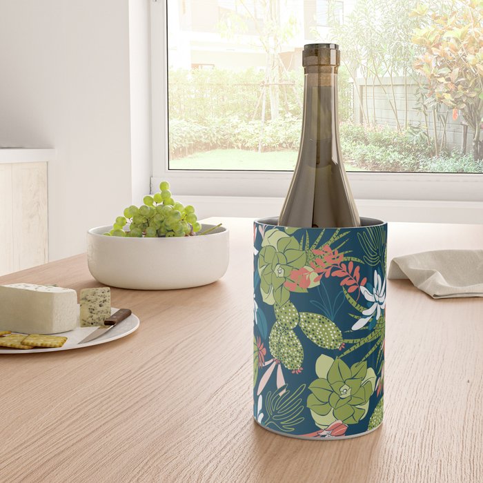 Succulent Garden Navy Wine Chiller Gallery Image 4