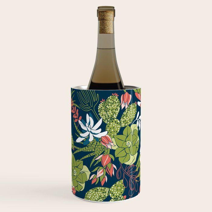Succulent Garden Navy Wine Chiller Gallery Image 3