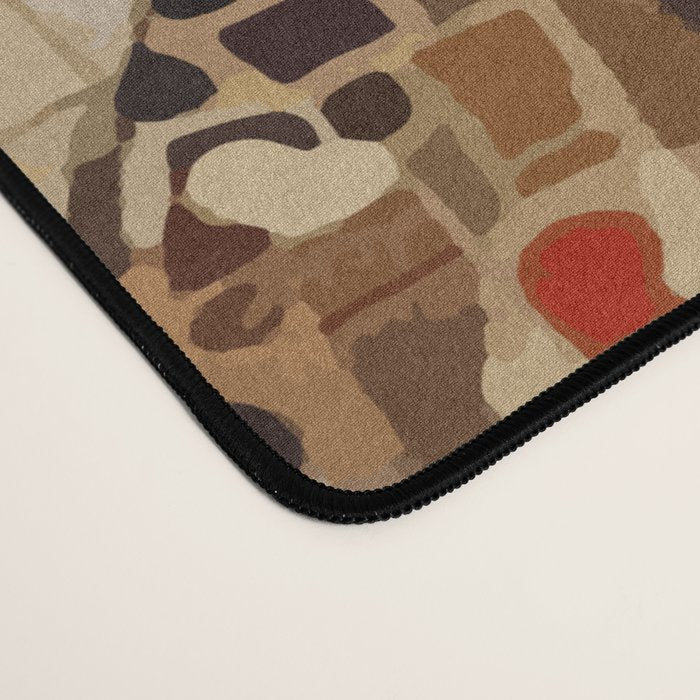 Klimt Cat with Green Eyes and White Scarf Desk Mat Gallery Image 4