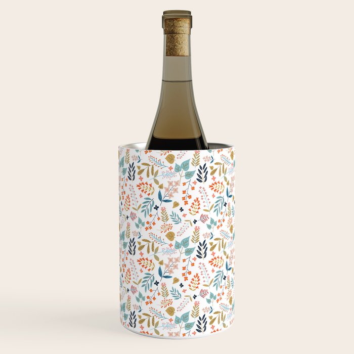 Botanical Harmony | Floral Vintage Plants Colorful Leaves | Autumn Spring Nature Bohemian Chic Wine Chiller Gallery Image 2