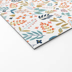 Botanical Harmony | Floral Vintage Plants Colorful Leaves | Autumn Spring Nature Bohemian Chic Welcome Mat Gallery Image 2