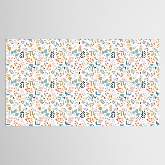 Botanical Harmony | Floral Vintage Plants Colorful Leaves | Autumn Spring Nature Bohemian Chic Tablecloth Gallery Image 2