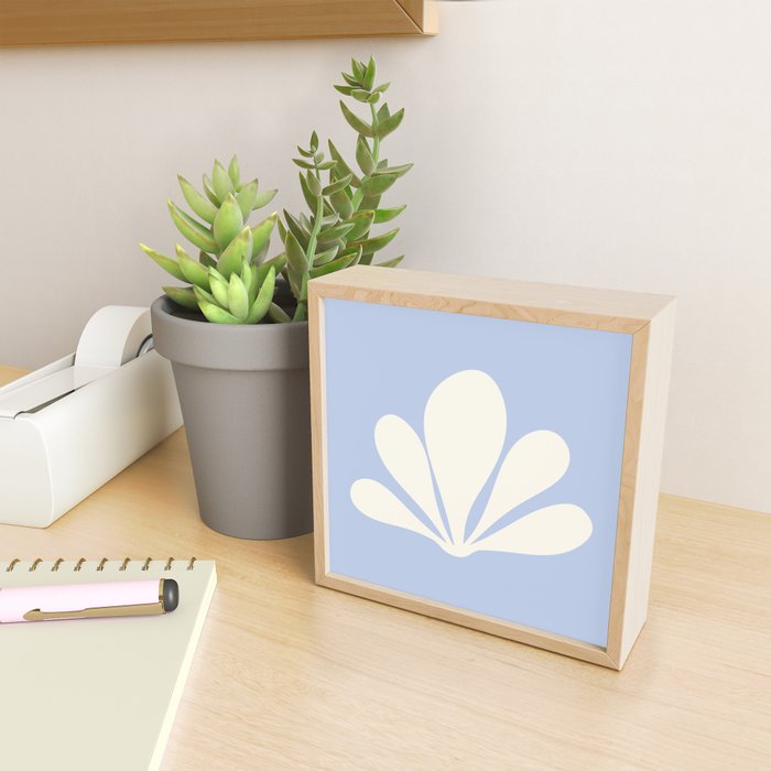 Tropical Plant Minimalism - Blue Mini Art Print Gallery Image 2
