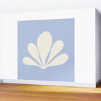 Tropical Plant Minimalism - Blue Wall Mural Gallery Image 2