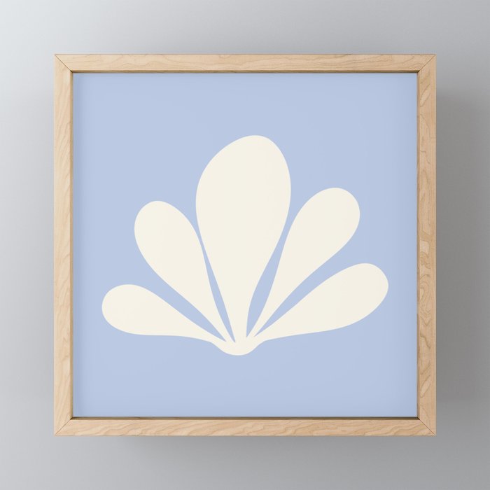 Tropical Plant Minimalism - Blue Mini Art Print Gallery Image 1