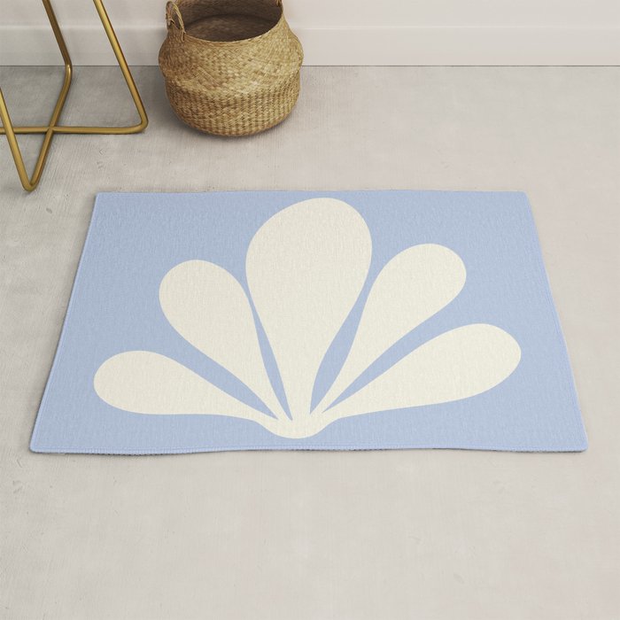 Tropical Plant Minimalism - Blue Rug Gallery Image 1