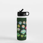Baby succulent 2 - dark Water Bottle Gallery Image 1