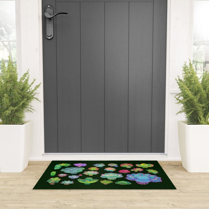 Baby succulent 2 - dark Welcome Mat Gallery Image 3