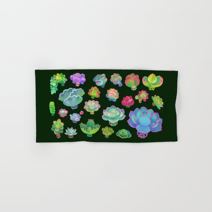 Baby succulent 2 - dark Bath Towel Gallery Image 1
