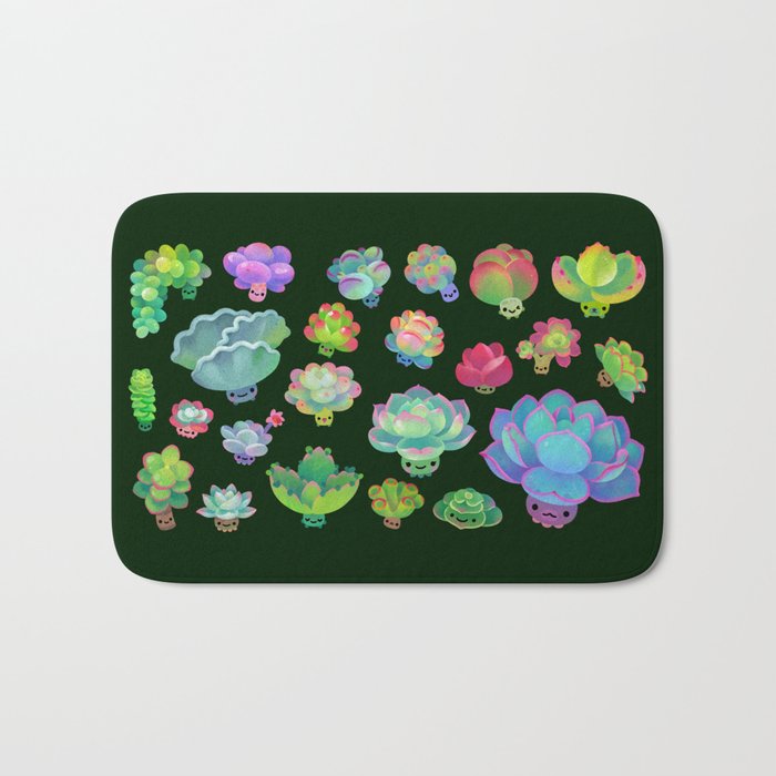Baby succulent 2 - dark Bath Mat Gallery Image 1