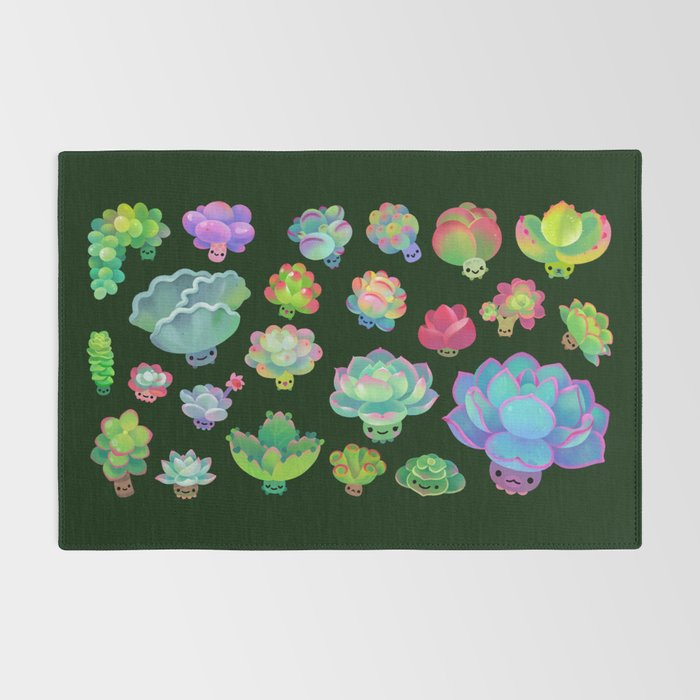 Baby succulent 2 - dark Rug Gallery Image 2