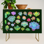 Baby succulent 2 - dark Credenza Gallery Image 1
