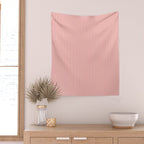 Fine Stripes Narrow Vertical Stripe Pattern Pink Cream Wall Tapestry Gallery Image 2