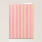 Fine Stripes Narrow Vertical Stripe Pattern Pink Cream Stationery Card Gallery Image 2