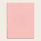 Fine Stripes Narrow Vertical Stripe Pattern Pink Cream Notebook Gallery Image 4