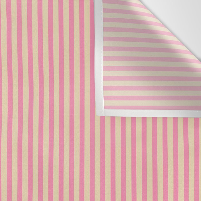Fine Stripes Narrow Vertical Stripe Pattern Pink Cream Wall Tapestry Gallery Image 3