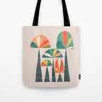 Quirky retro palm trees Tote Bag Gallery Image 1