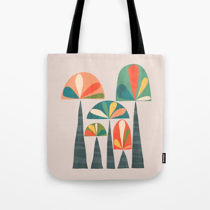 Quirky retro palm trees Tote Bag Gallery Image 1