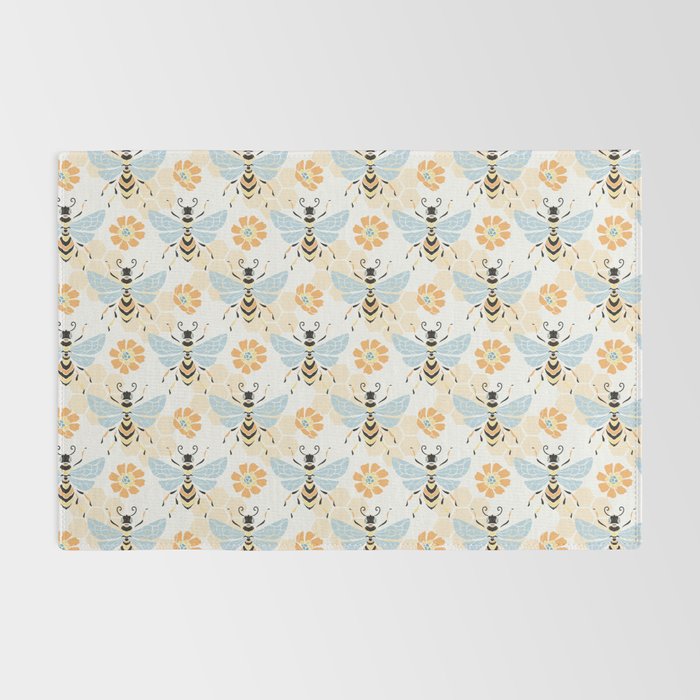 Honey Bee Abstract Pattern Rug Gallery Image 2