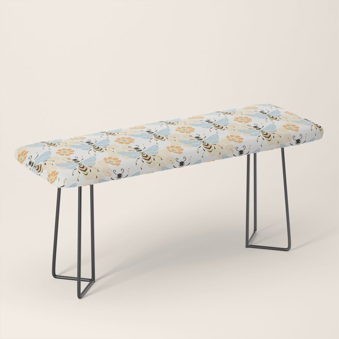 Honey Bee Abstract Pattern Bench Gallery Image 1