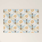 Honey Bee Abstract Pattern Welcome Mat Gallery Image 1
