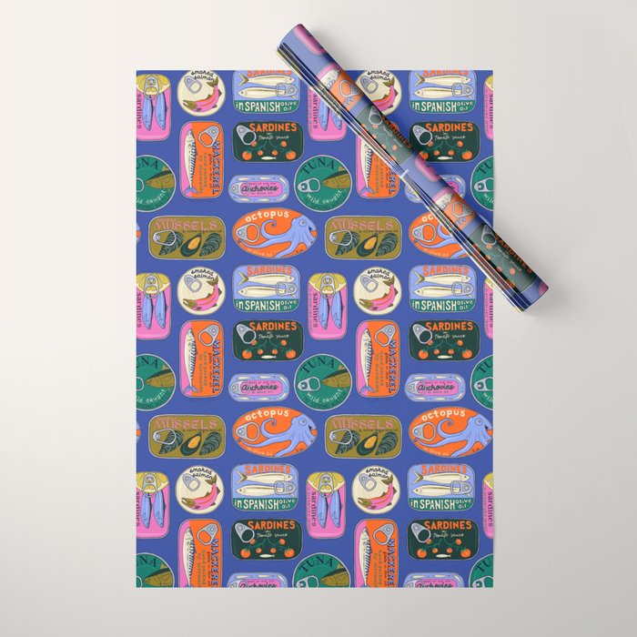 Sardines and Other Tinned Fish Wrapping Paper Gallery Image 1