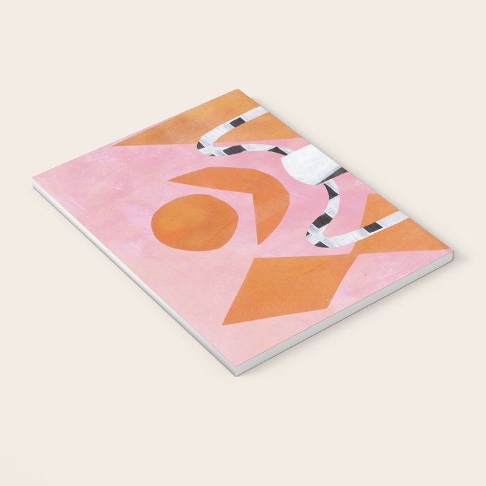 Checkered Urn Pink Orange Geometric Background Notebook Gallery Image 3